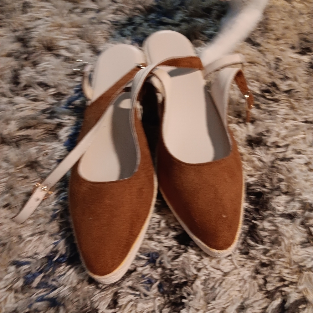 Elegant Brown Suede Espadrille Slingbacks